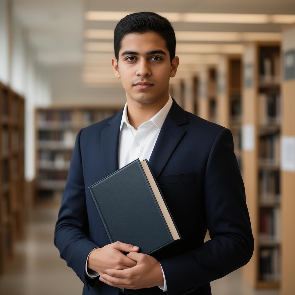 Estudiante graduado con su tesis